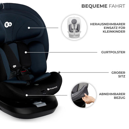 Kinderkraft I-GROW Kindersitz i-Size 0-36kg 360° Isofix Schwarz
