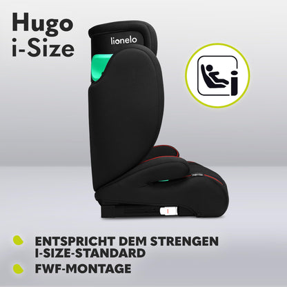 Lionelo HUGO i-Size 100-150cm Isofix Kindersitz Grau