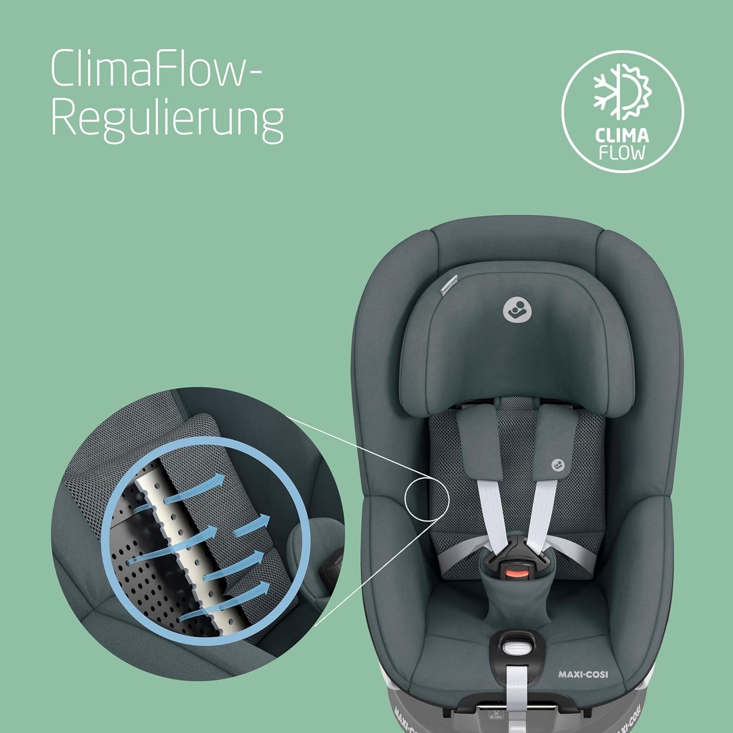 Maxi-Cosi Pearl 360 i-Size 61-105cm 360° Isofix Kindersitz Grau