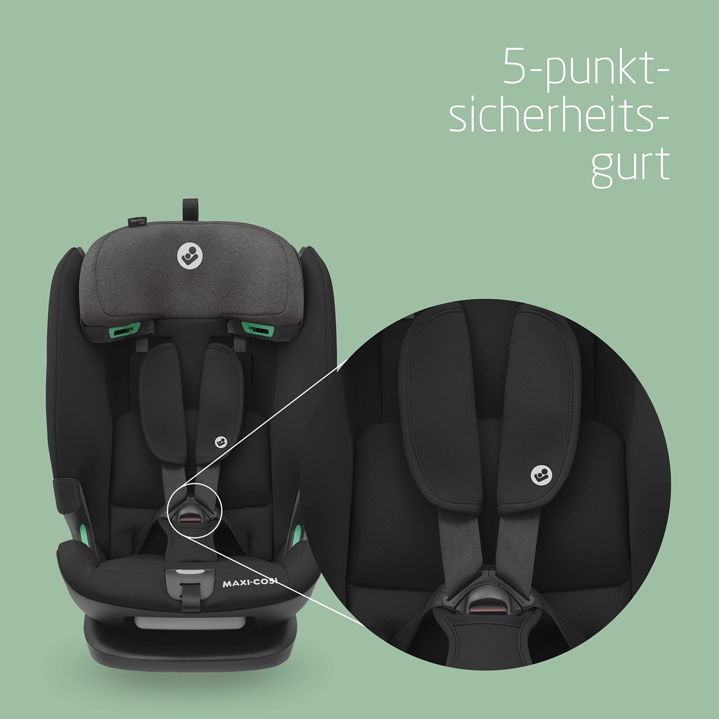 Maxi-Cosi Titan Plus i-Size 76-150cm Mitwachsender Kindersitz Schwarz