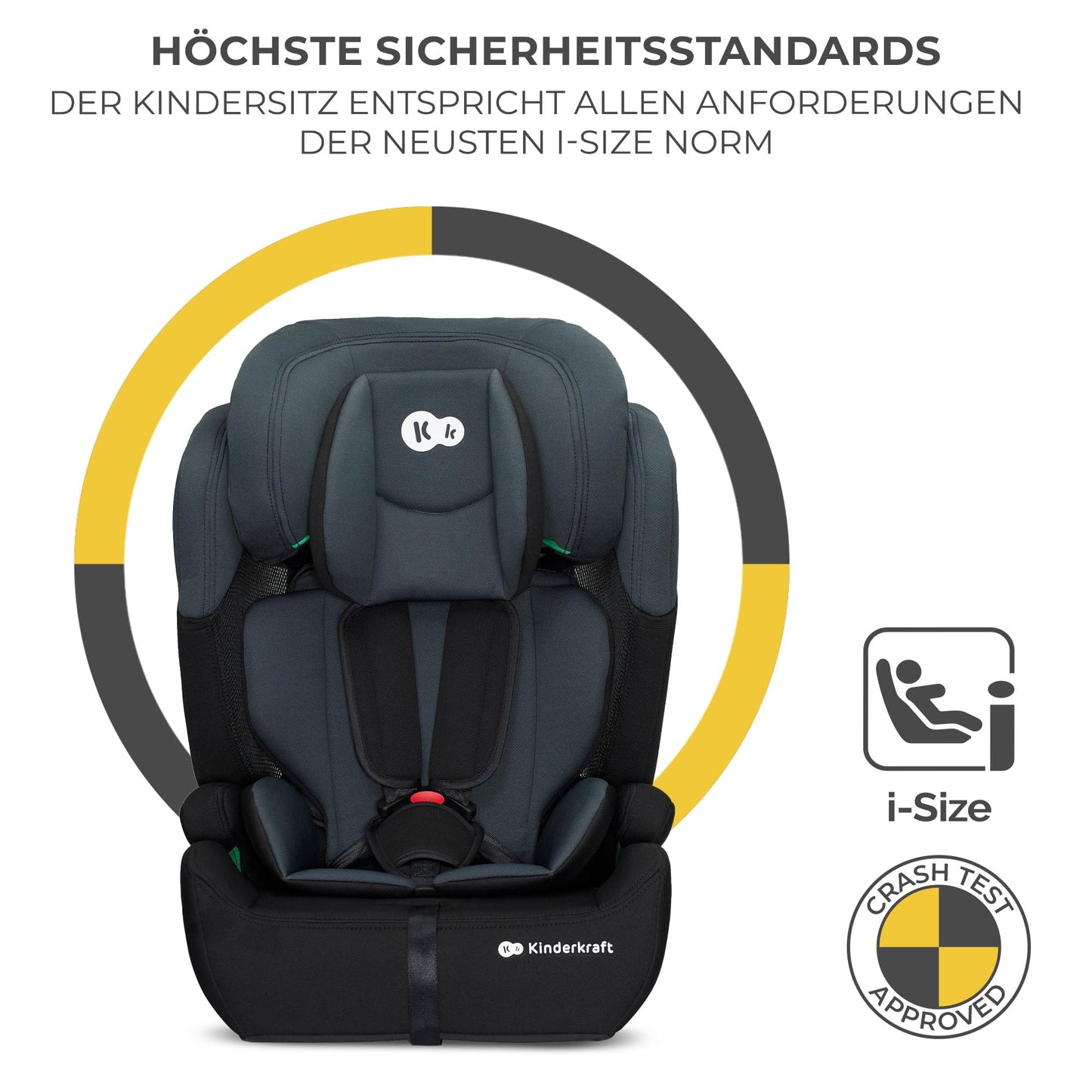Kinderkraft Comfort UP i-Size 76-150cm Kindersitz Schwarz