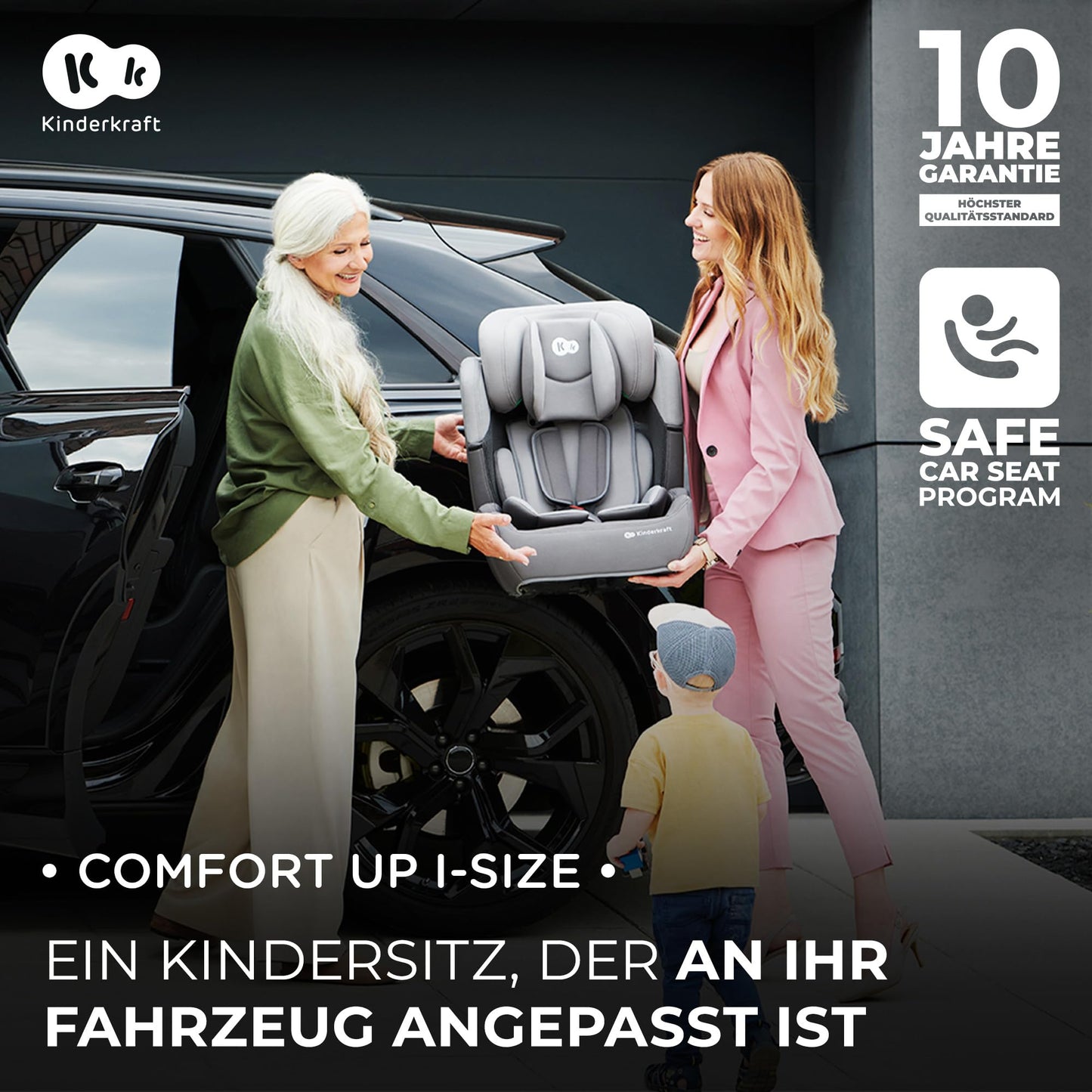 Kinderkraft Comfort UP i-Size 76-150cm Kindersitz Schwarz